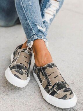 Camo Slip-On Sneakers